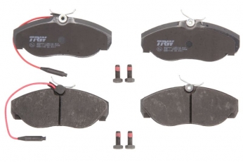 Купить GDB1105 TRW Тормозные колодки передние Jumper (1.9, 2.0, 2.4, 2.8) с датчиком износа